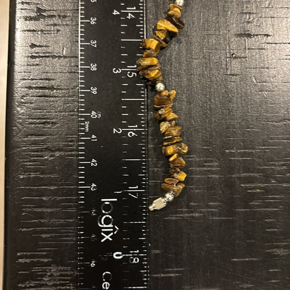 Tigers Eye Brown Stone Chip Bead Beaded Pendant Necklace Focus Creativity - Picture 7 of 7